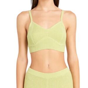 Green Crochet Knitted Boho Festival Retro Exposed Back Cropped Tank Top